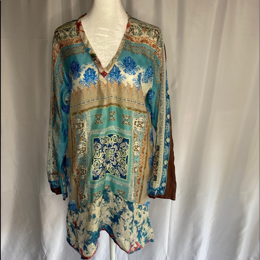 Johnny Was small silk tunic